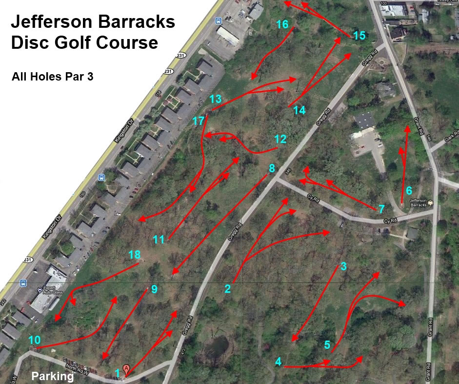 Jefferson Barracks MO Map 