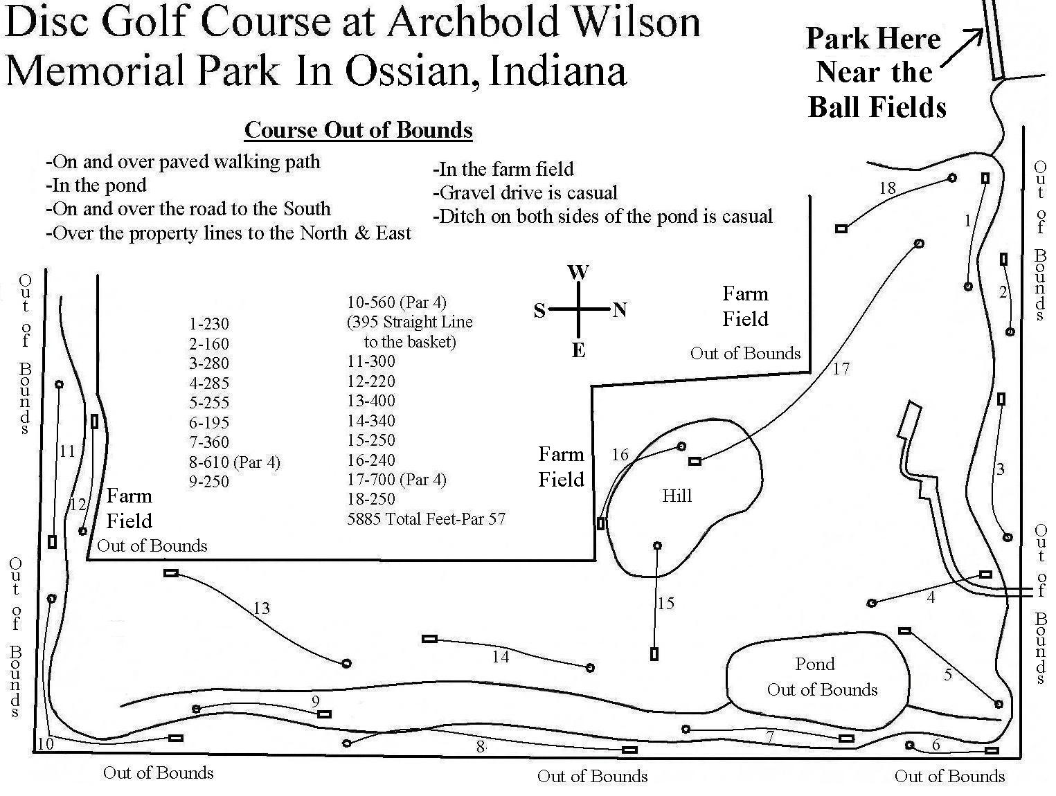 Ossian Disc Golf Course Professional Disc Golf Association