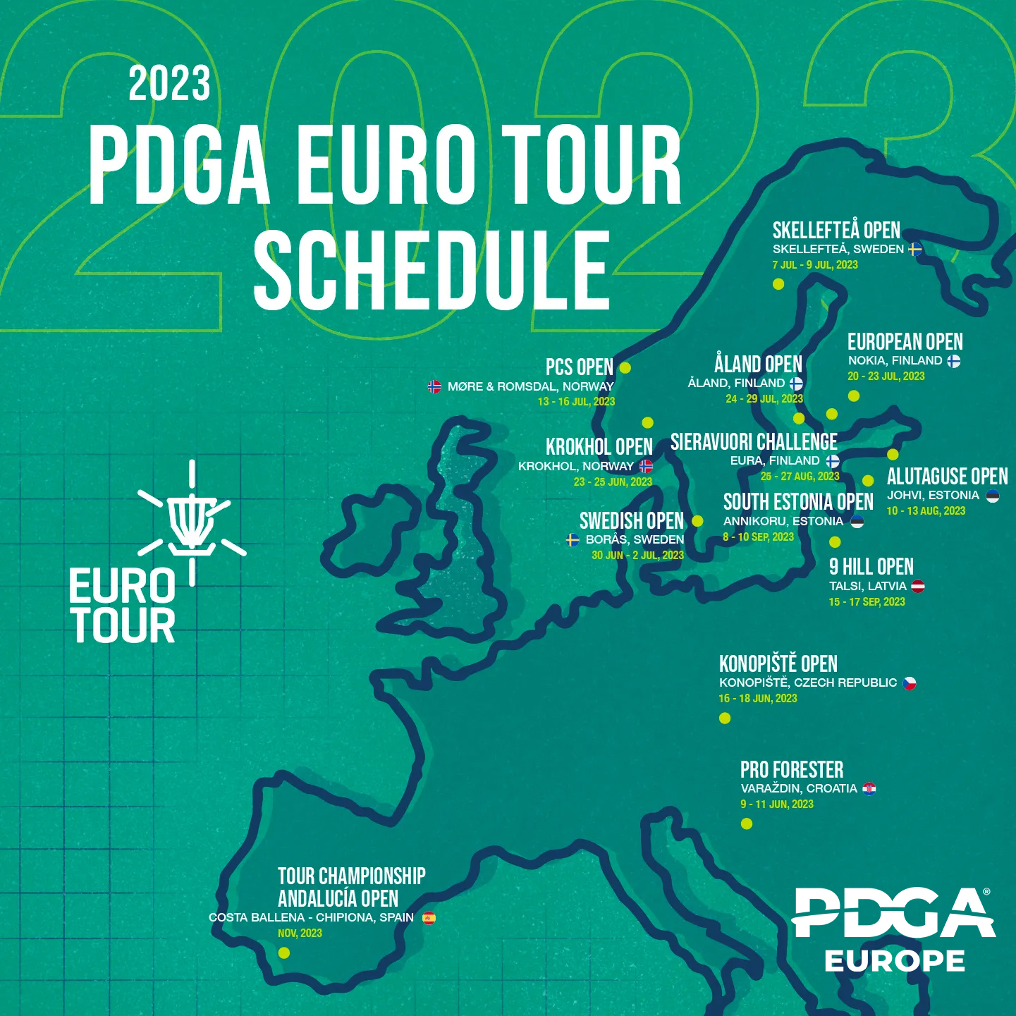 pdga tour points 2023