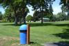 Hole #1: Basket is to the right of the rightmost tree