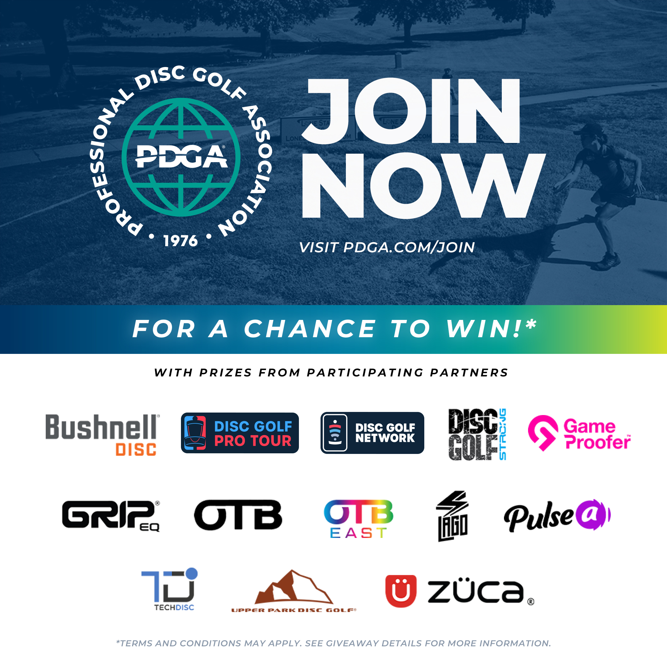 PDGA New Member Giveaway Professional Disc Golf Association